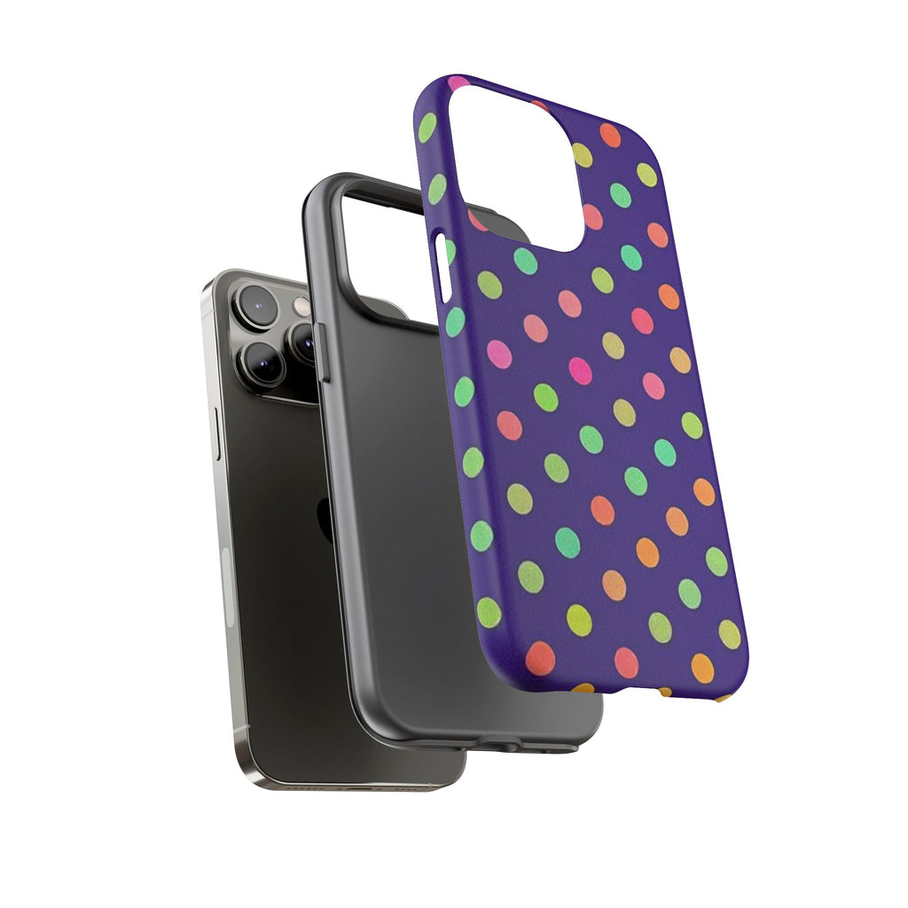 Colorful Polka Dot Tough Phone Case for iPhone