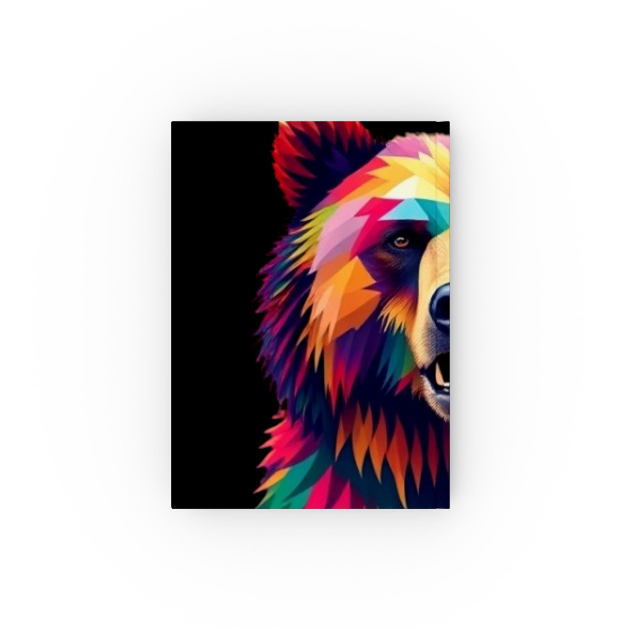 Rainbow Fractal Bear Design Journal - Perfect for Gifts, Journaling, and Celebrations