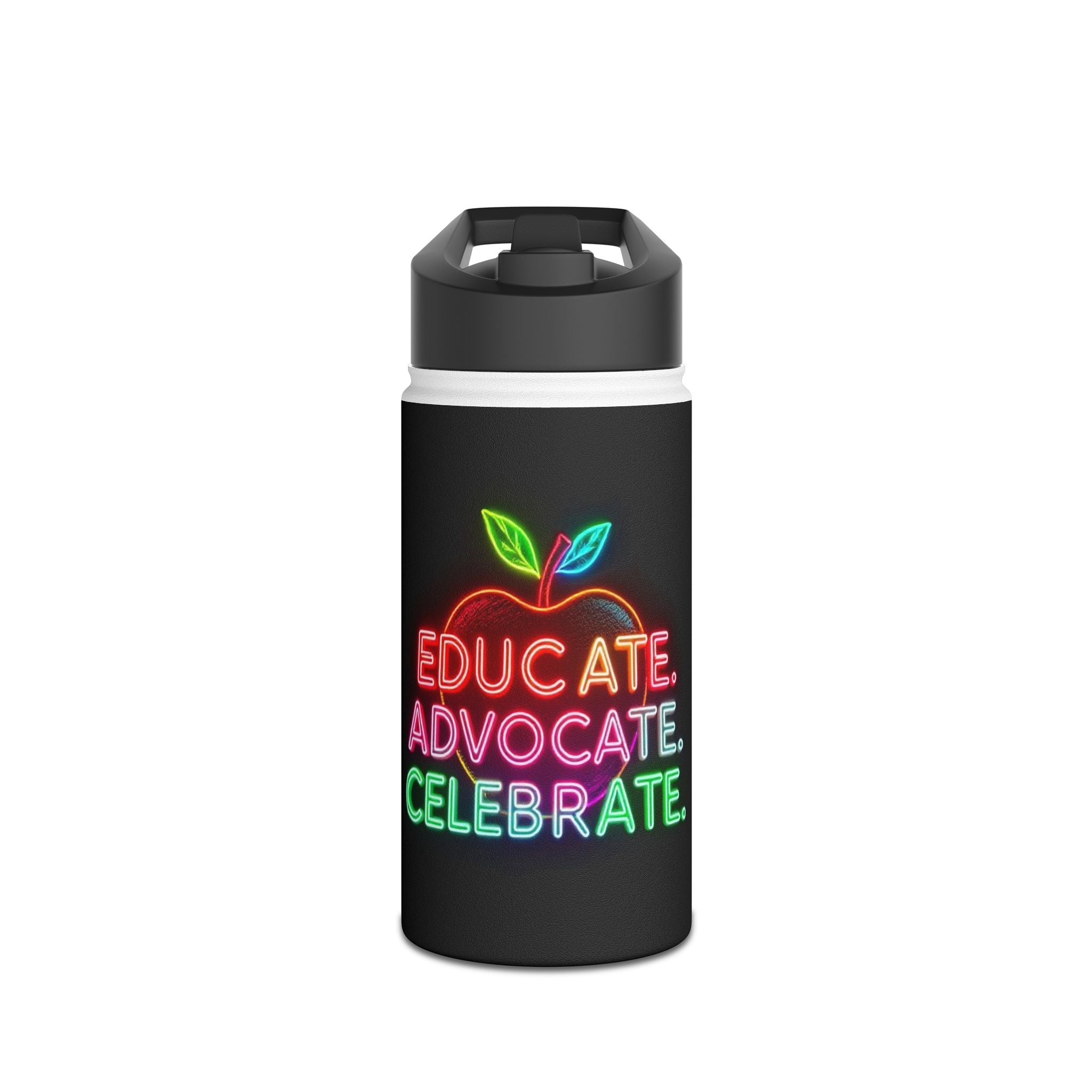 Teaching While Queer Stainless Steel Water Bottle - Perfect for Educators and Allies