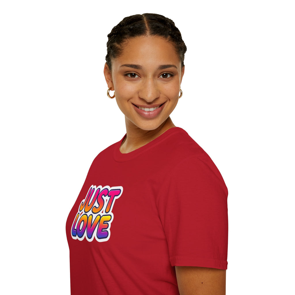 Just Love Unisex Softstyle T-Shirt | Perfect for Pride, Anniversaries, and Everyday Wear