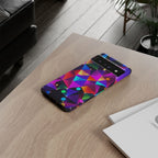 Android OR iPhone Compatible Cases - Colorful Angles Design - Unique Tough Cases
