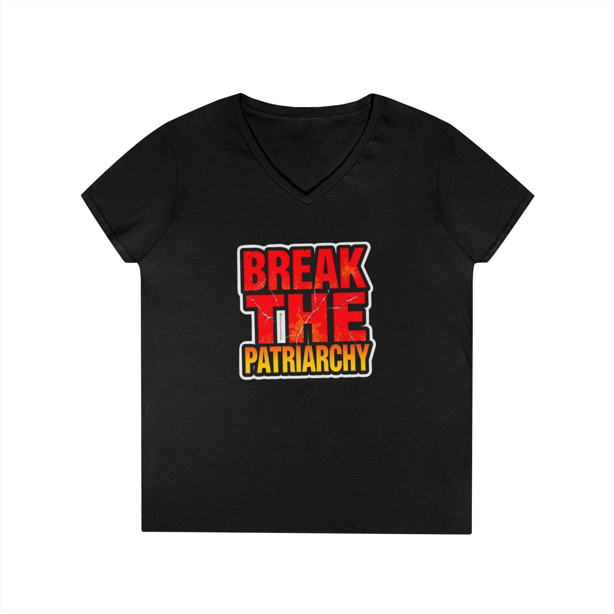 Women's Empowerment V-Neck T-Shirt - Break The Patriarchy