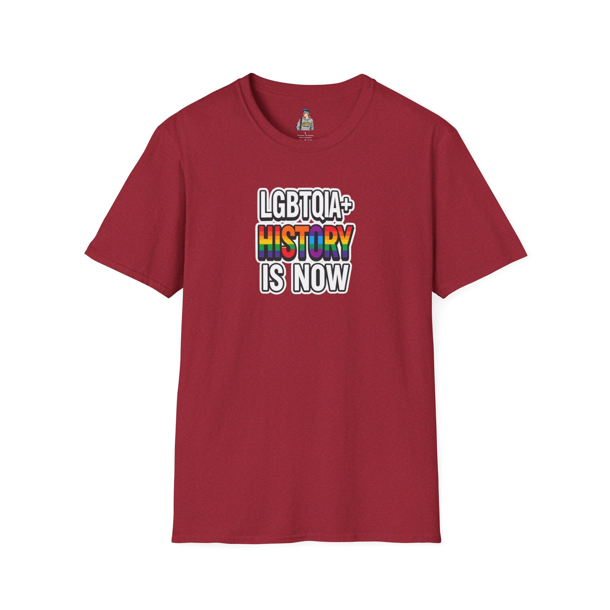 LGBTQIA+ History Is Now Unisex Softstyle T-Shirt