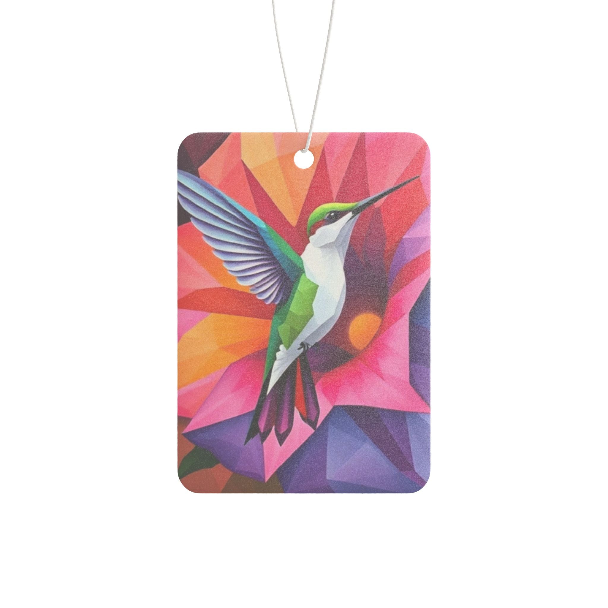 Fractal Hummingbird Design - Car Air Freshener - Eclectic and Aromatic