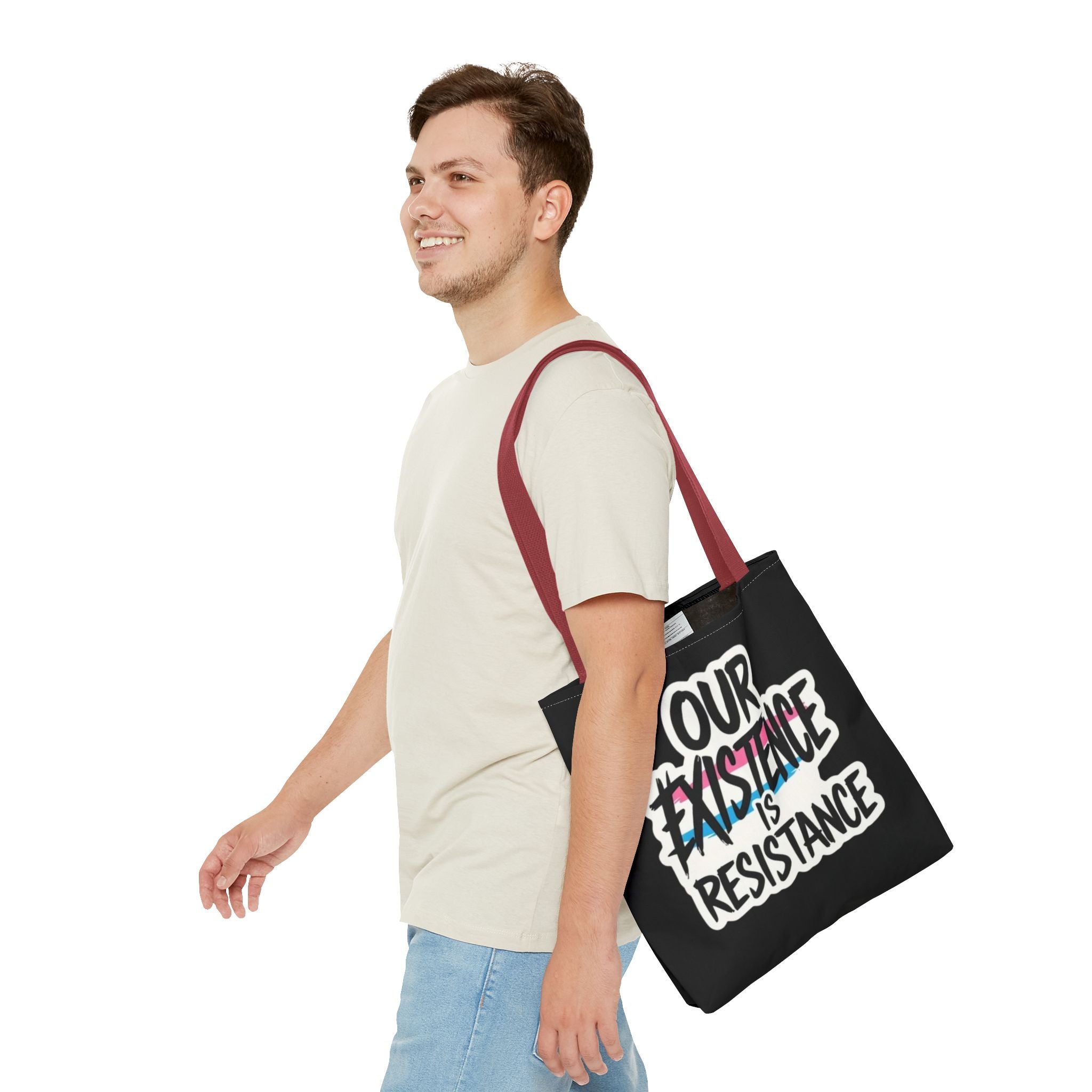 Our Existence Is Resistance Trans Protest Tote Bag