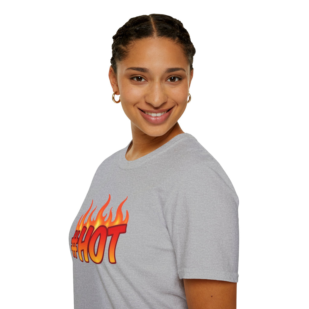 #HOT T-Shirt – Trendy Hashtag Fire Design