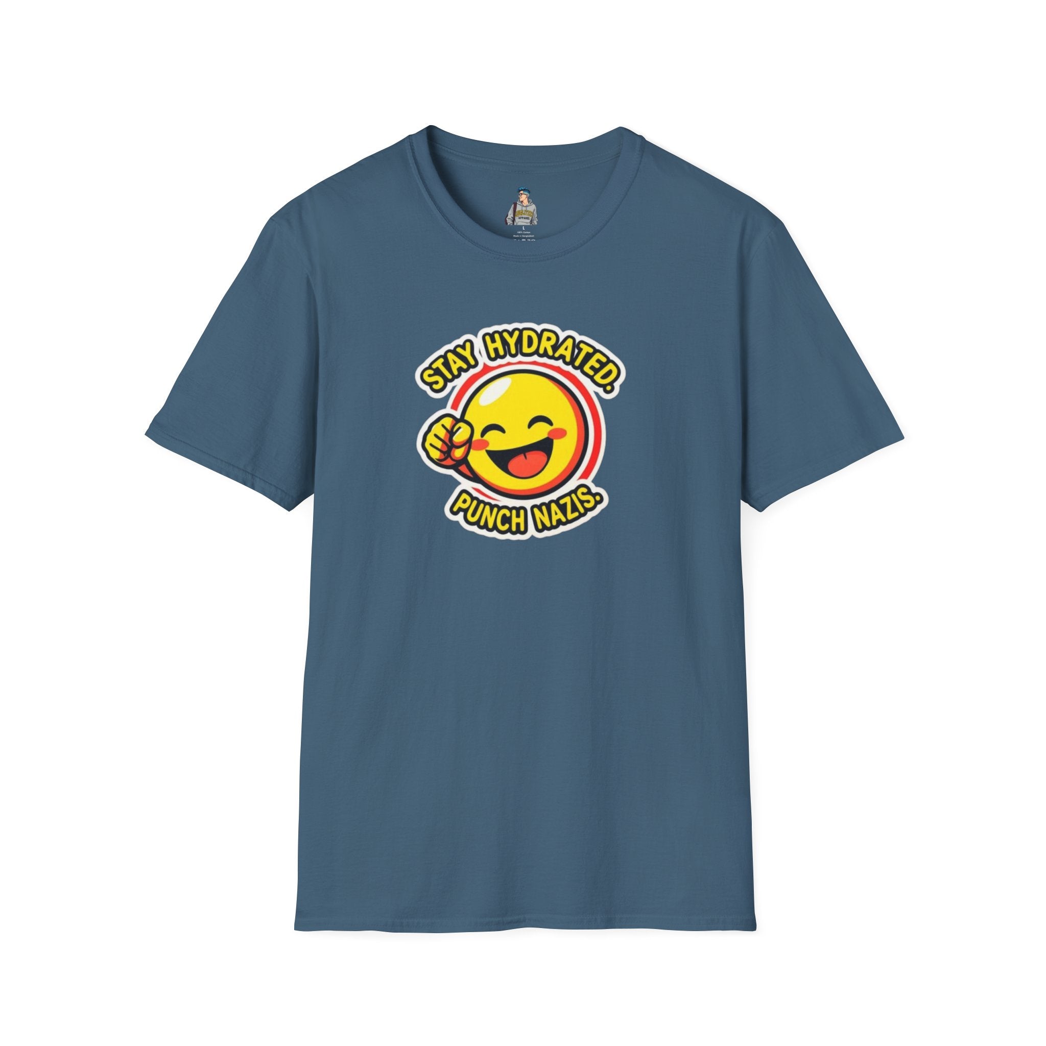 Stay Hydrated, Punch Nazis Funny Emoji T-Shirt