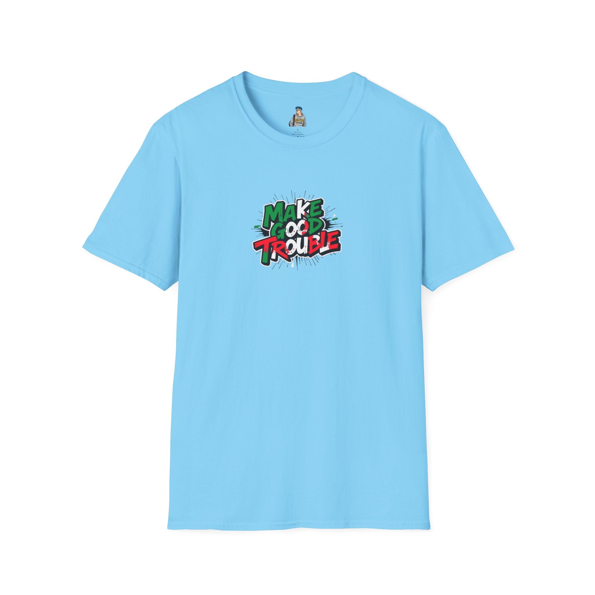 Make Good Trouble Unisex Softstyle T-Shirt | Fun Graphic Tee for Activists & Trendsetters