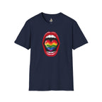 Pride Love Unisex Softstyle T-Shirt | LGBTQ+ Rainbow Heart Design