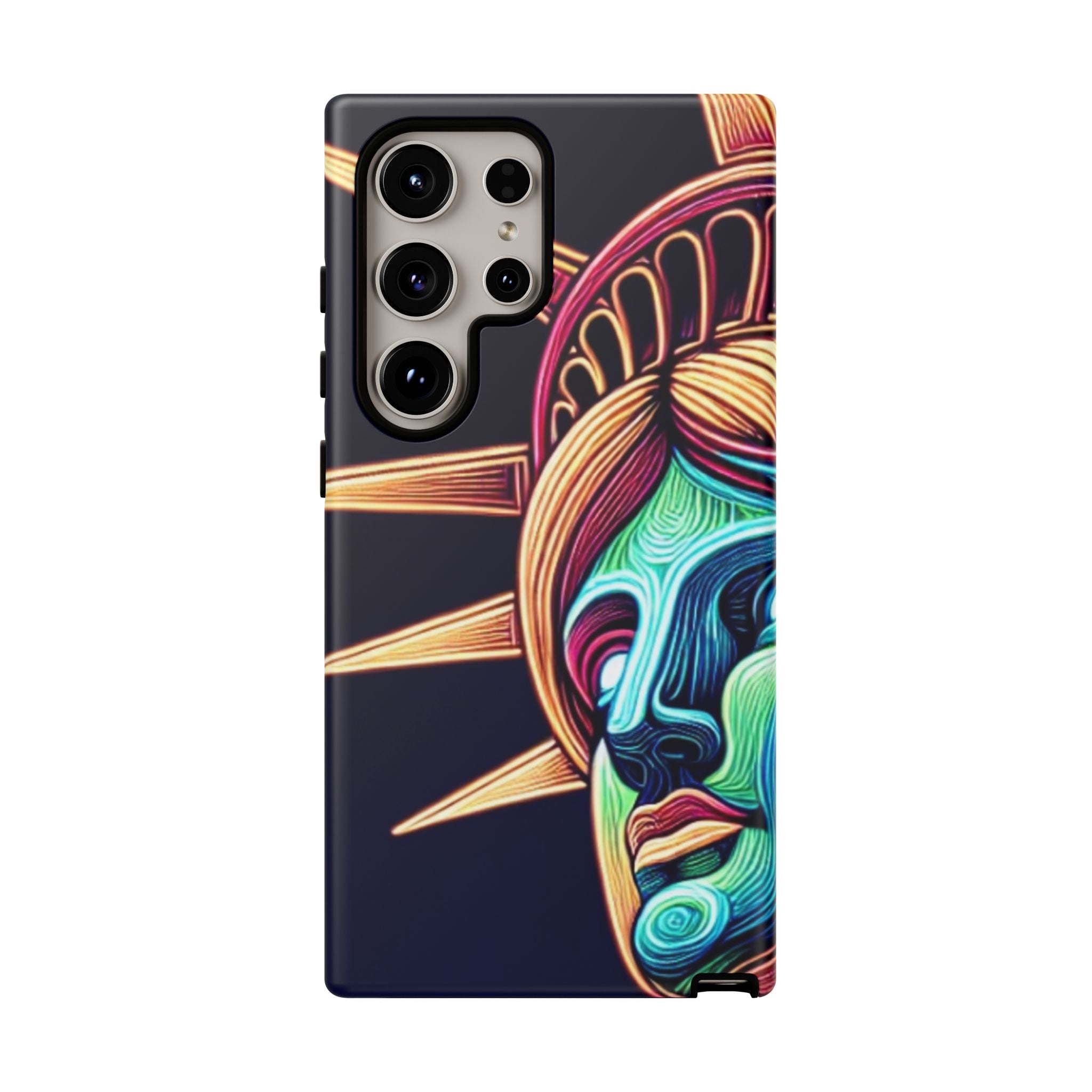 Statue of Liberty Neon Glowing Art Tough Case for Android & iPhone
