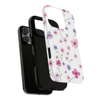 Floral Pink Wildflower Tough Phone Case for iPhone