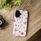 Floral Pink Wildflower Tough Phone Case for iPhone