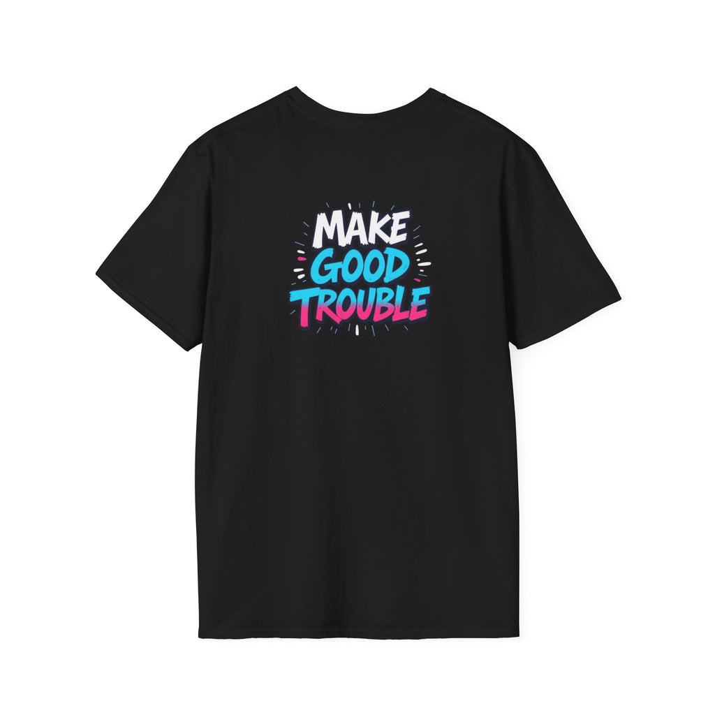 Make Good Trouble Trans Colors Graphic Unisex T-Shirt - Bold Statement Tee for Activists & Dreamers