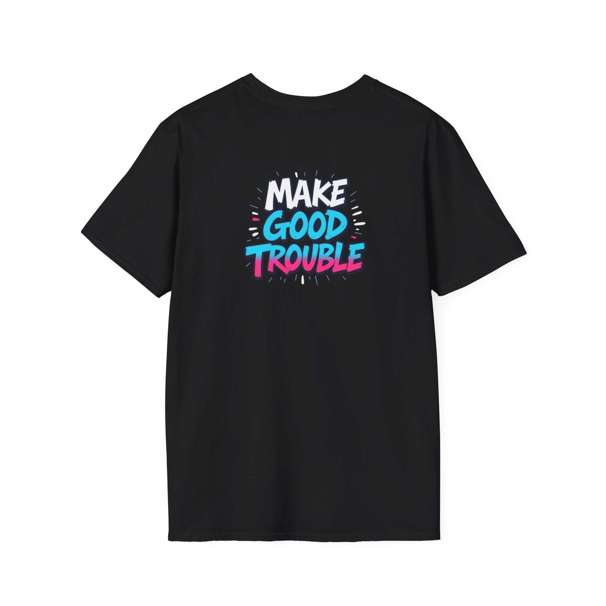 Make Good Trouble Trans Colors Graphic Unisex T-Shirt - Bold Statement Tee for Activists & Dreamers