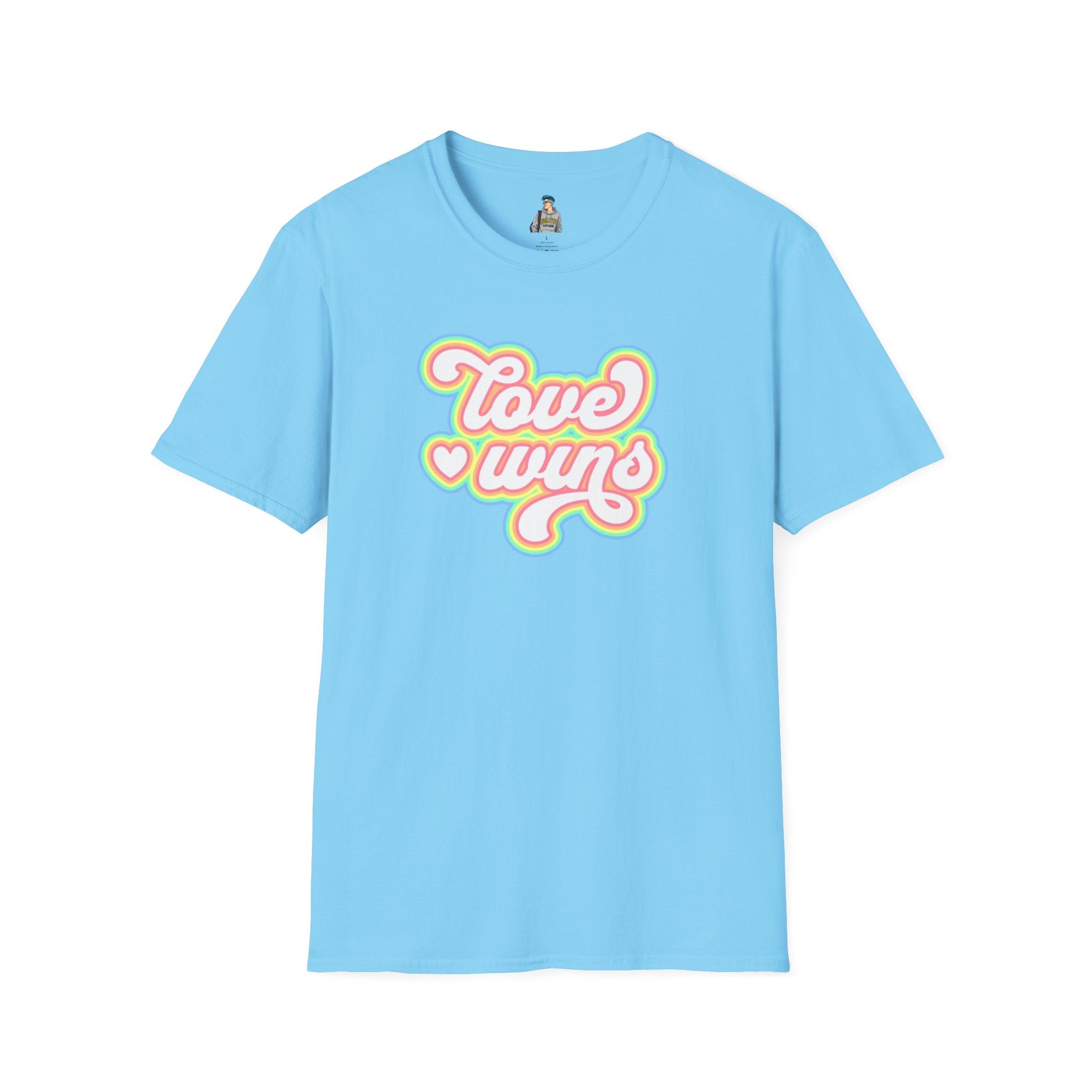 Love Wins Unisex Softstyle T-Shirt - Positive Vibes for Pride and Everyday Wear