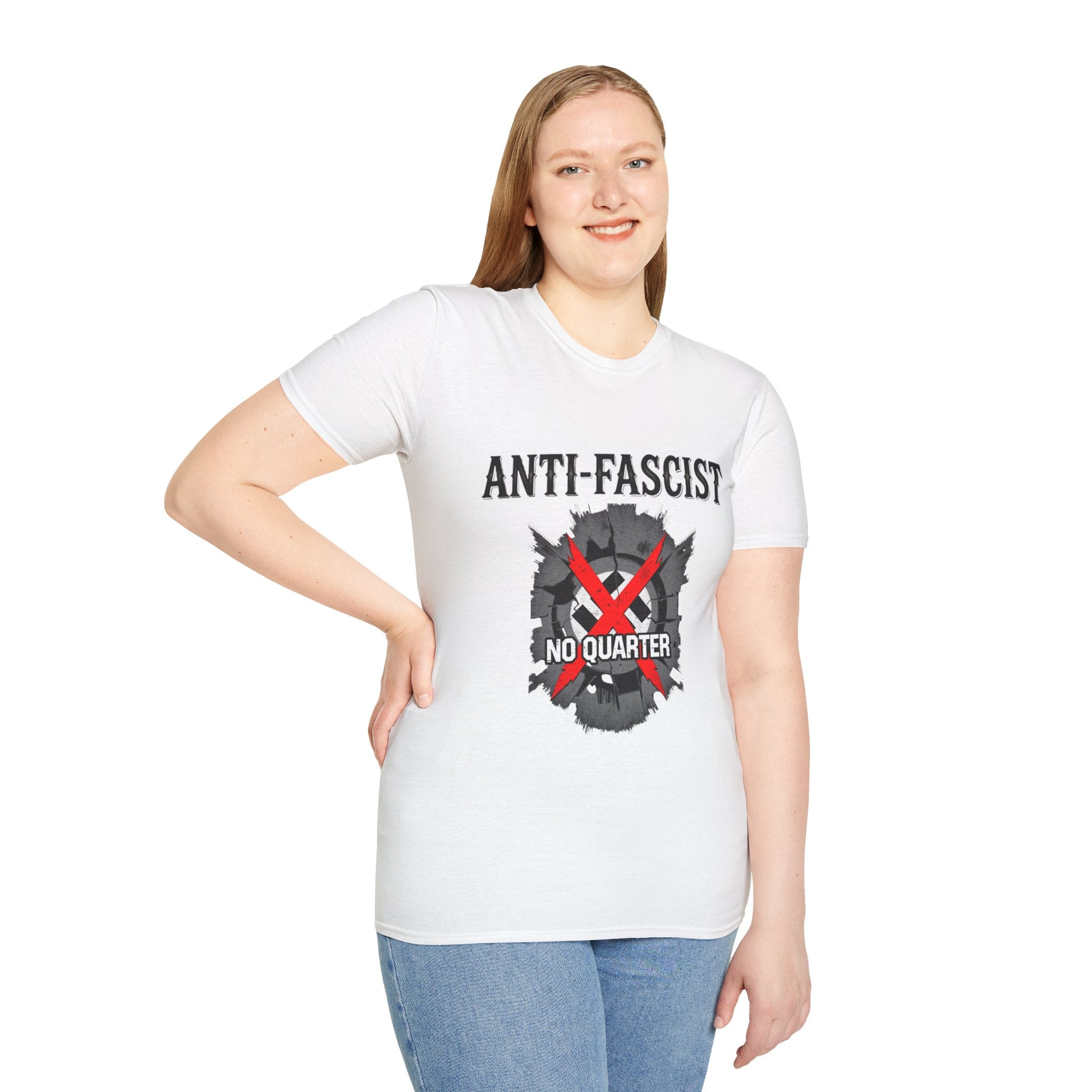 Anti-Fascist T-Shirt — Front "ANTI-FASCIST" / Back "You’re Either Anti, Or You’re Fa."
