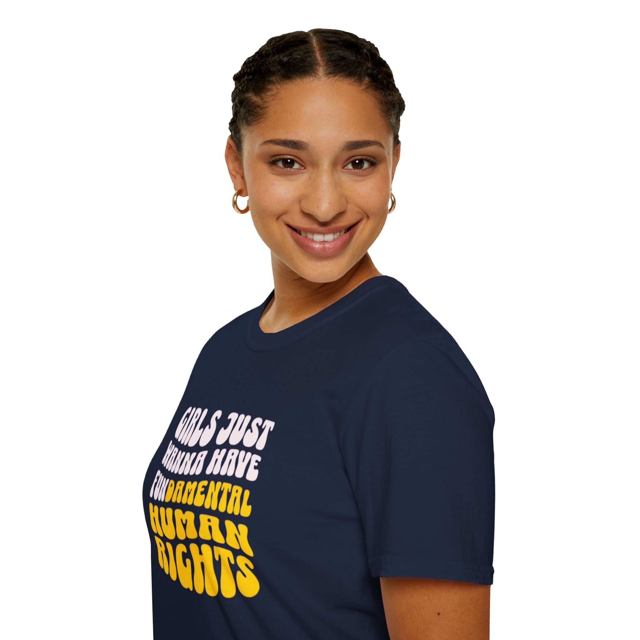 Girls Just Wanna Have Fundamental Human Rights Unisex Softstyle T-Shirt - EqualiTees.Me