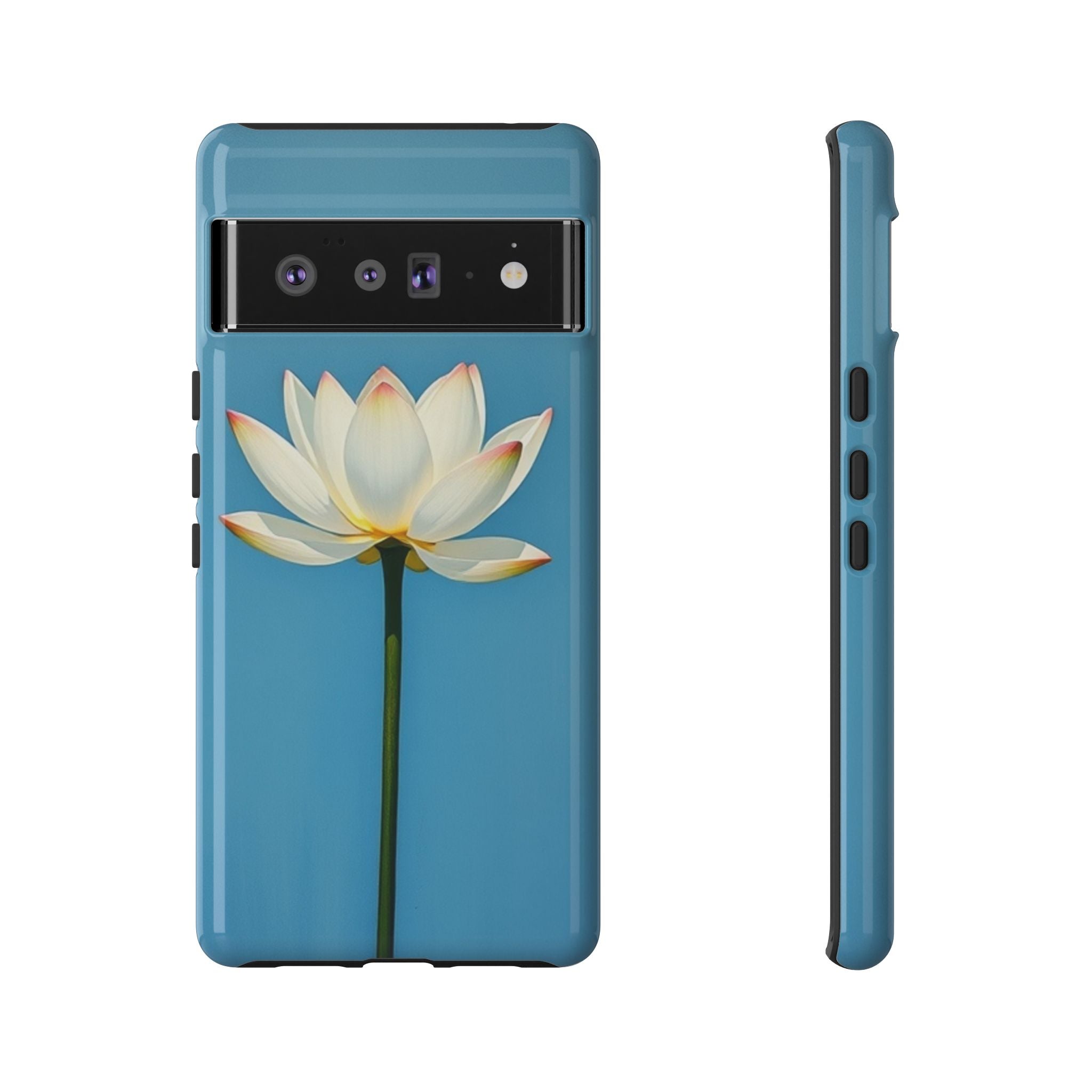 Open White Peace Lily Design Tough Case For Android & iPhone