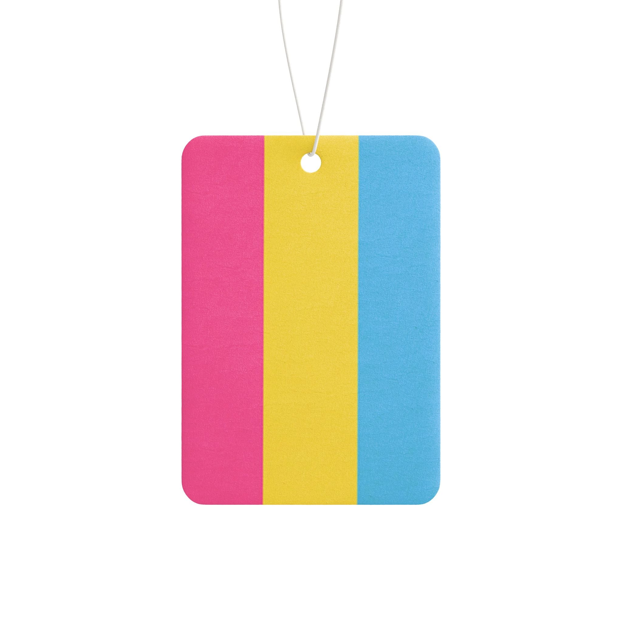 Pansexual Pride Flag Car Air Freshener - Eclectic and Aromatic