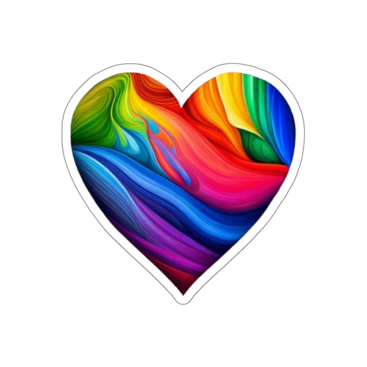 Die-Cut Stickers - Rainbow Heart
