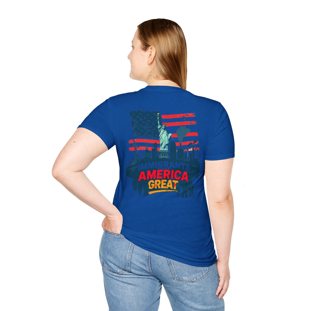 Immigrants Make America Great T-Shirt Estoy Contigo (I Am With You) Unisex Softstyle T-Shirt Classic Protest Tee