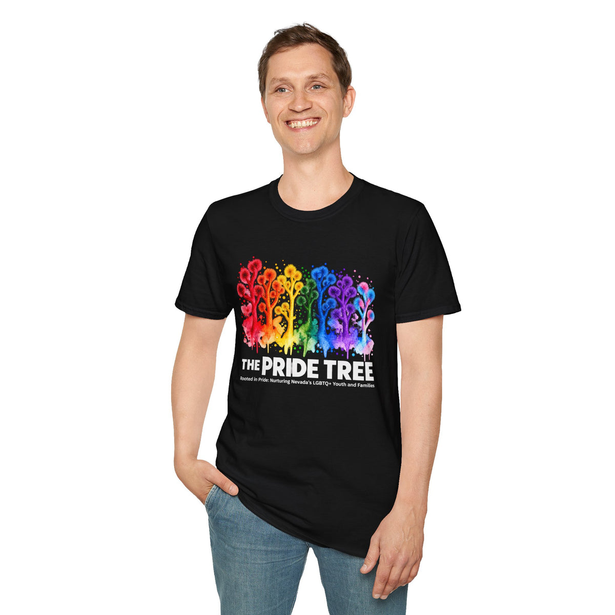 Pride Tree Las Vegas White Text T-shirt