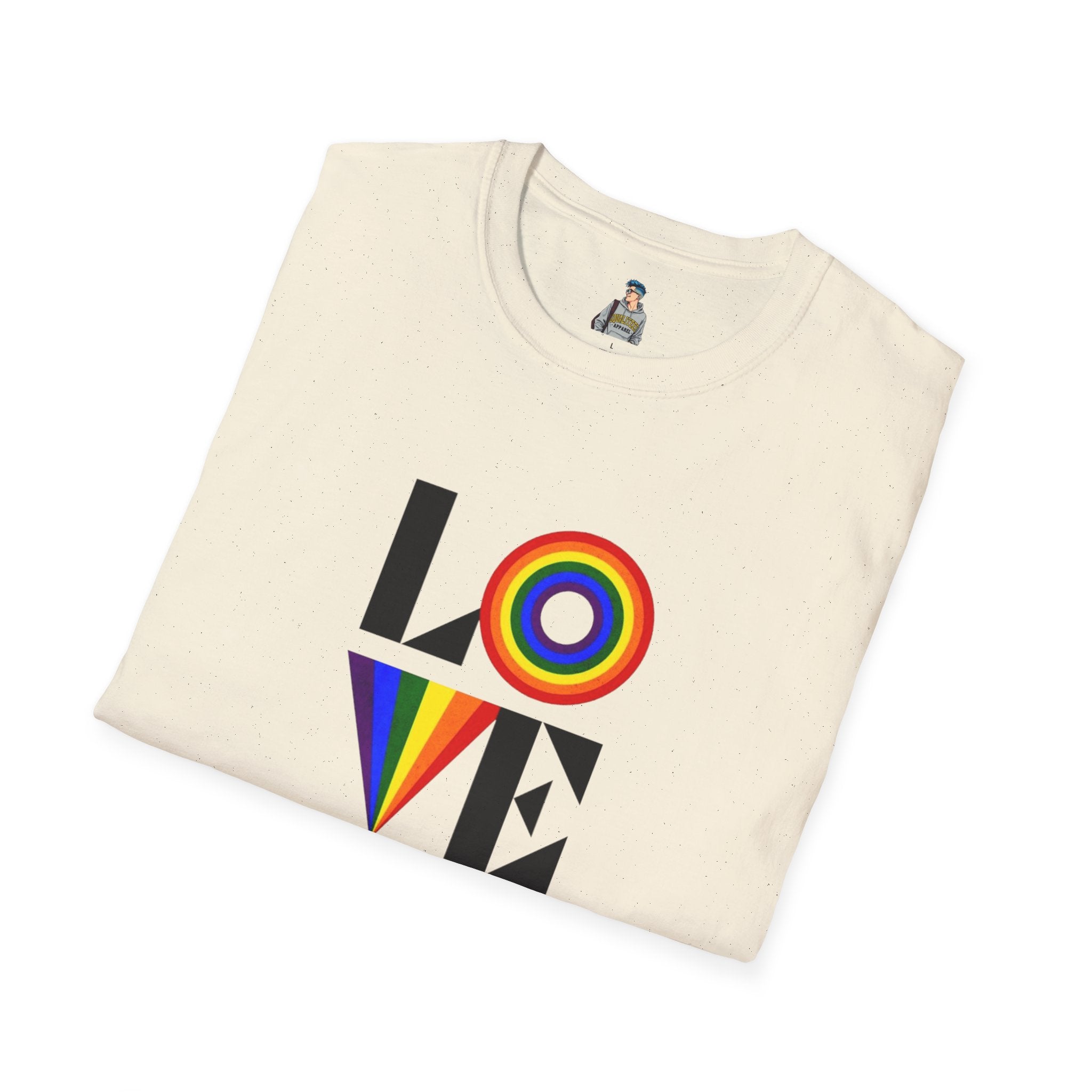 Vibrant LOVE Design for Pride Unisex Softstyle T-Shirt