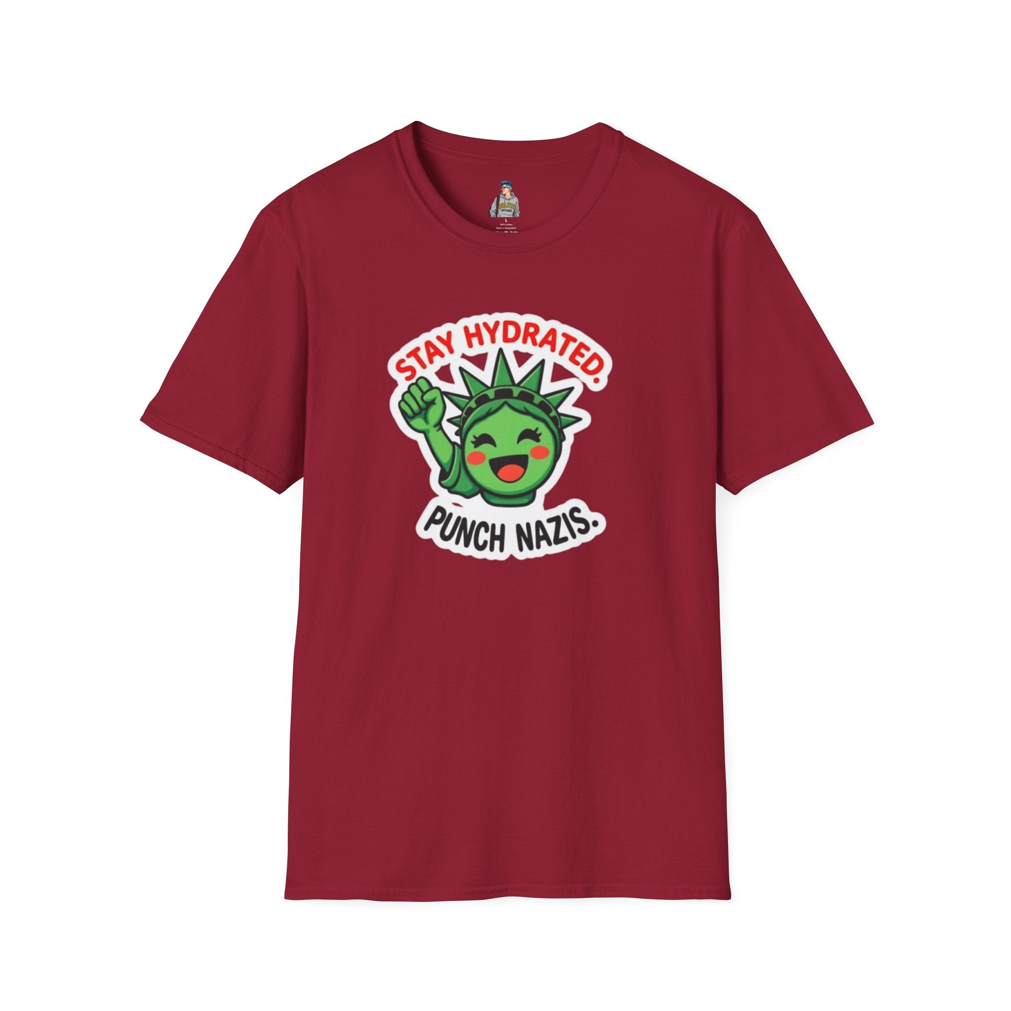 Stay Hydrated, Punch Nazis Funny Political Activism Tee