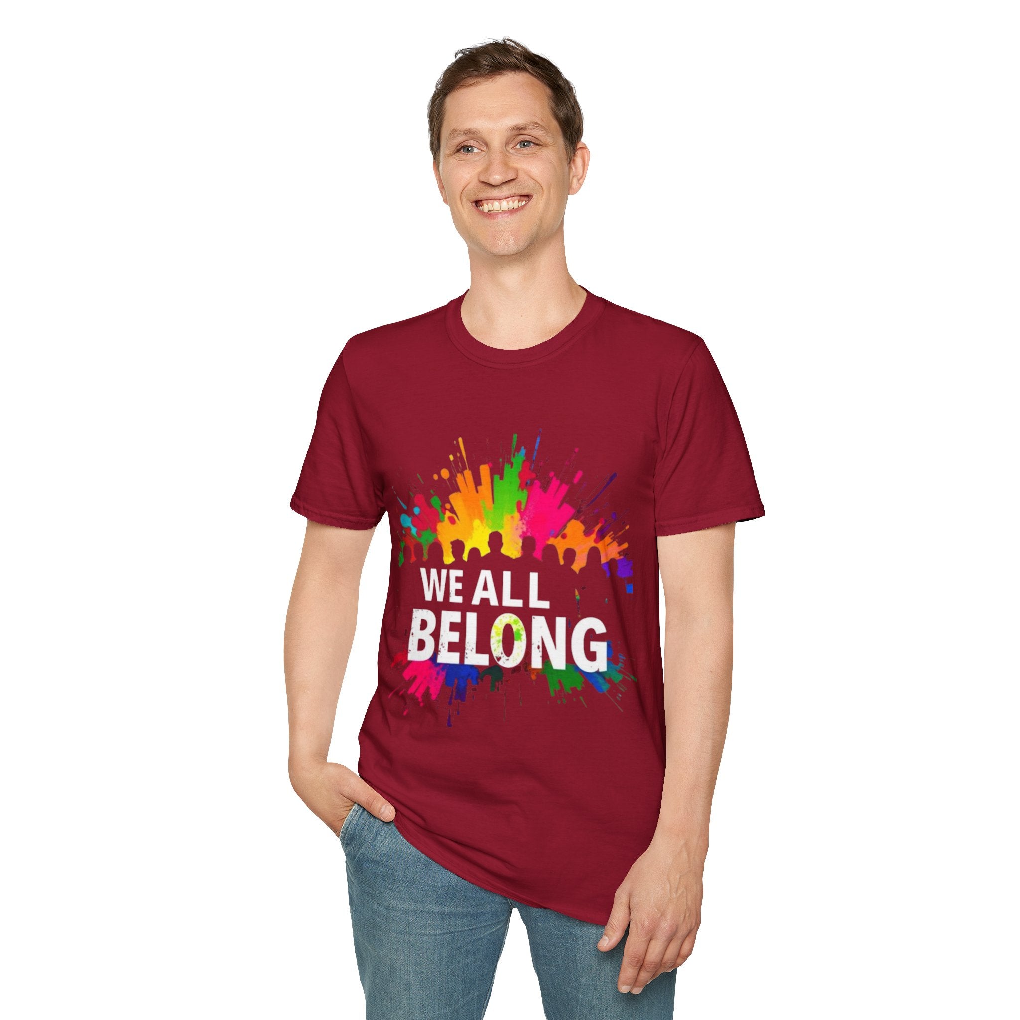 Unisex Softstyle T-Shirt - 'We All Belong"