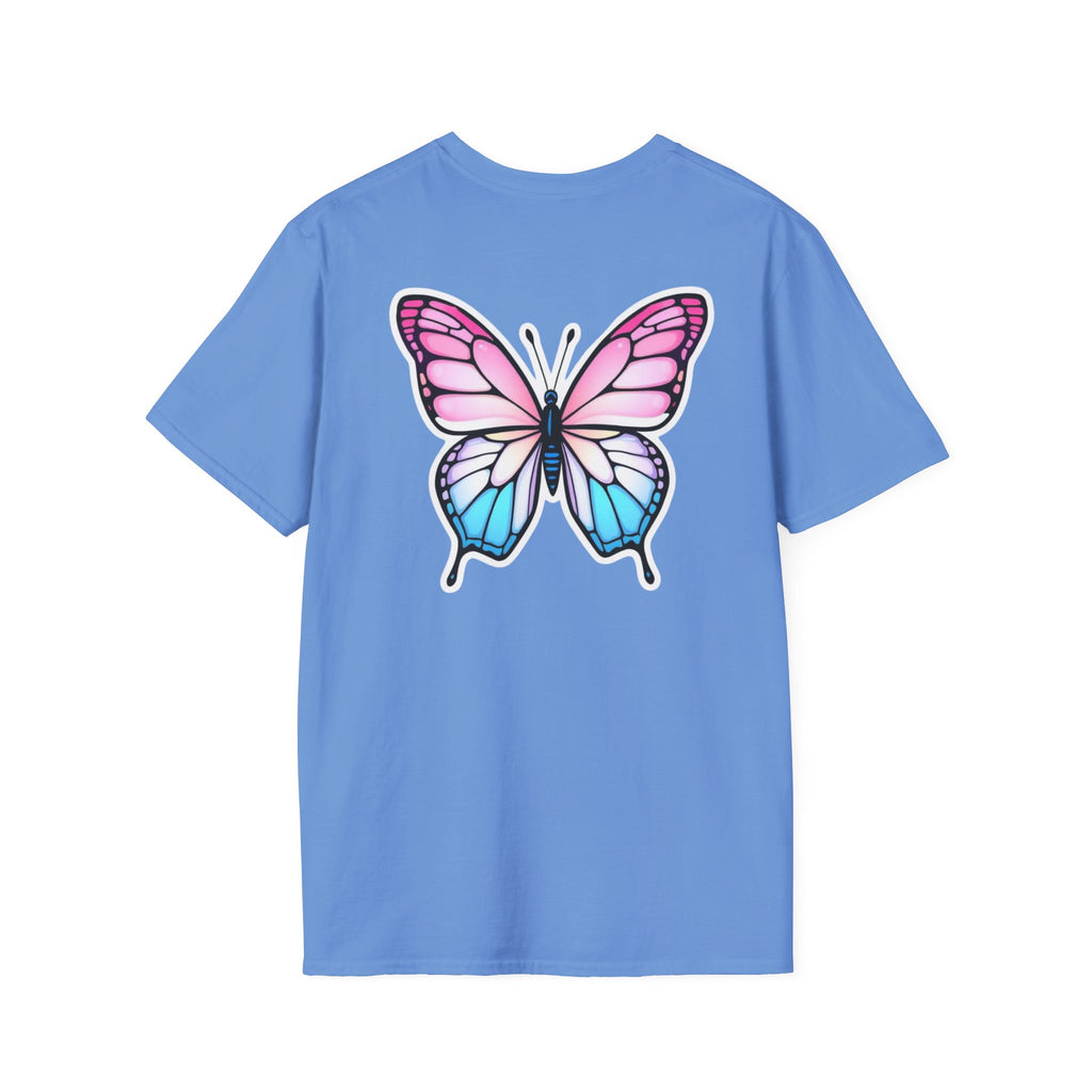 Trans Caterpillar to Butterfly Transformation T-Shirt, Unisex Graphic T-Shirt