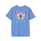 Trans Caterpillar to Butterfly Transformation T-Shirt, Unisex Graphic T-Shirt