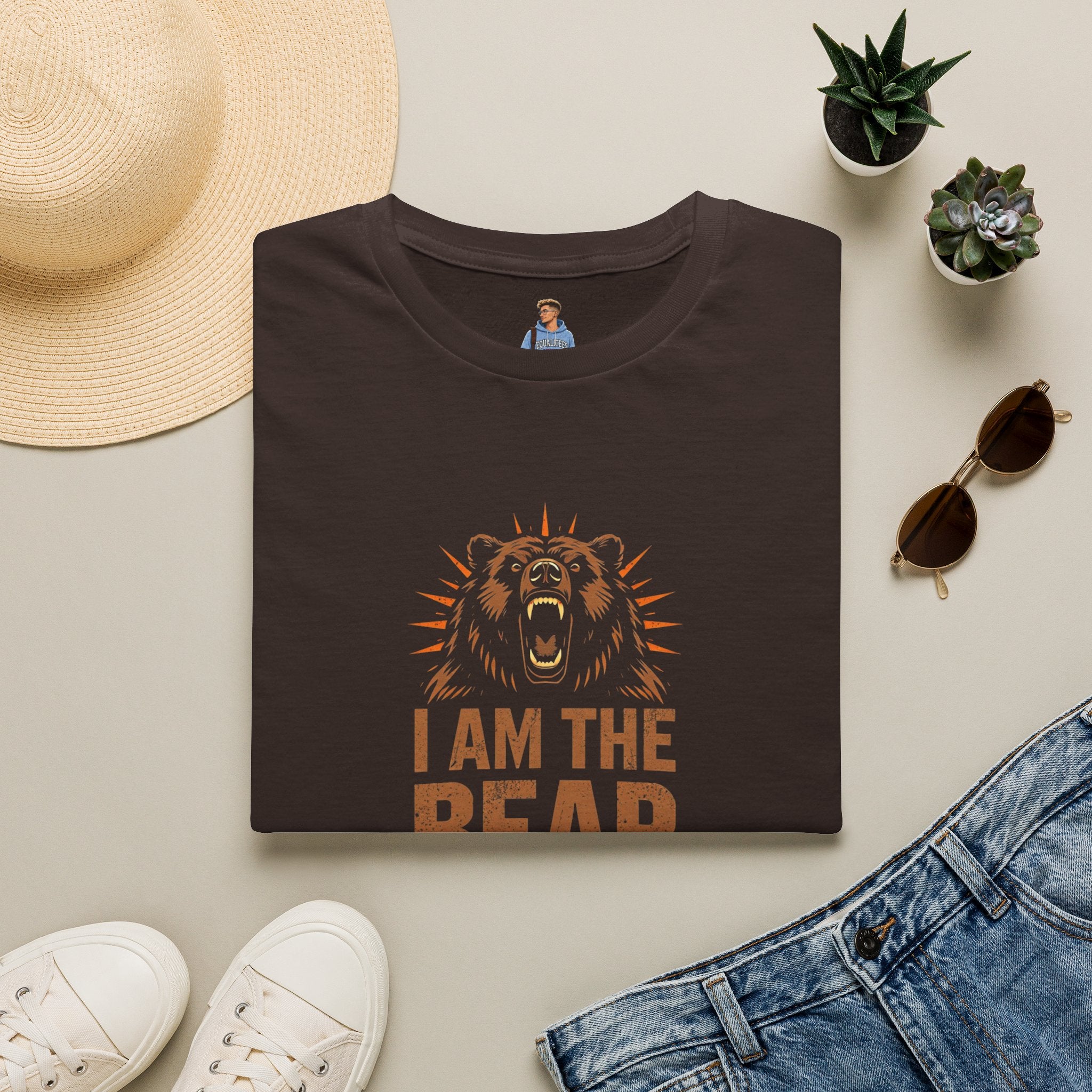 I Am The Bear, Strong Men Respect Women Unisex Softstyle T-Shirt
