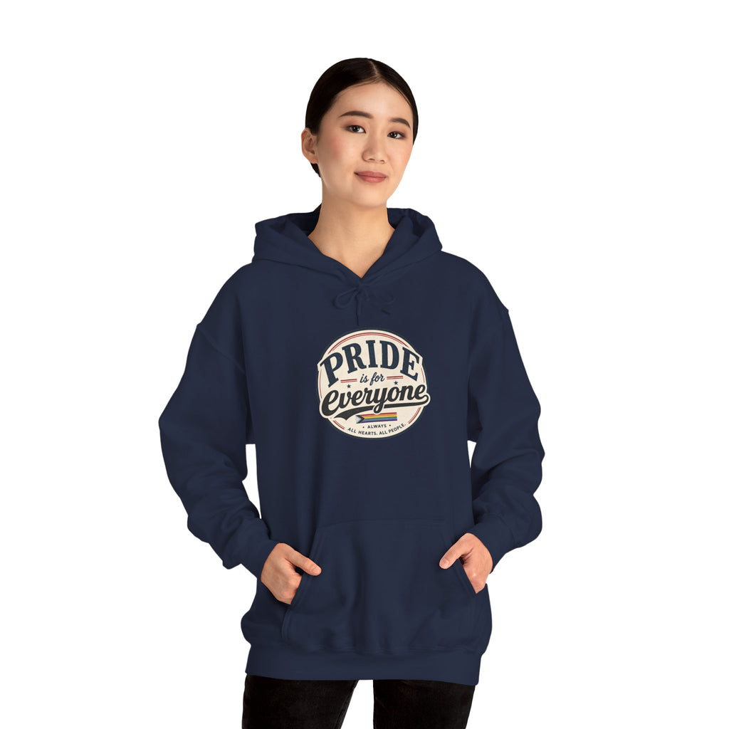 Pride Is For Everyone Pullover Hoodie — Vintage Graphic Inclusivity Sweatshirt