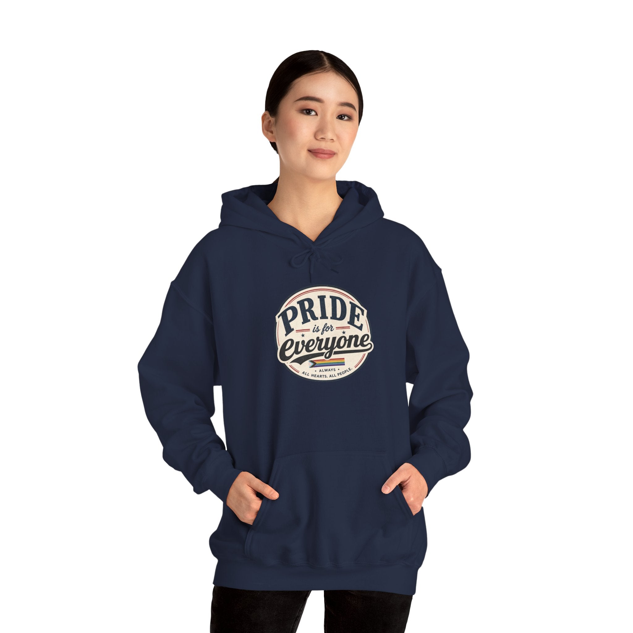 Pride Is For Everyone Pullover Hoodie — Vintage Graphic Inclusivity Sweatshirt
