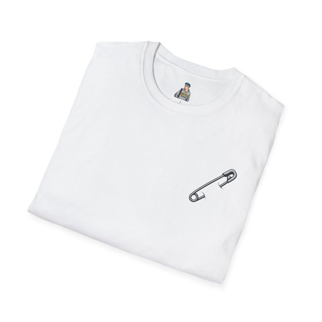 Live and Let Live Safety Pin Unisex Softstyle T-Shirt - Casual LGBTQ+ Pride Tee