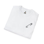 Live and Let Live Safety Pin Unisex Softstyle T-Shirt - Casual LGBTQ+ Pride Tee