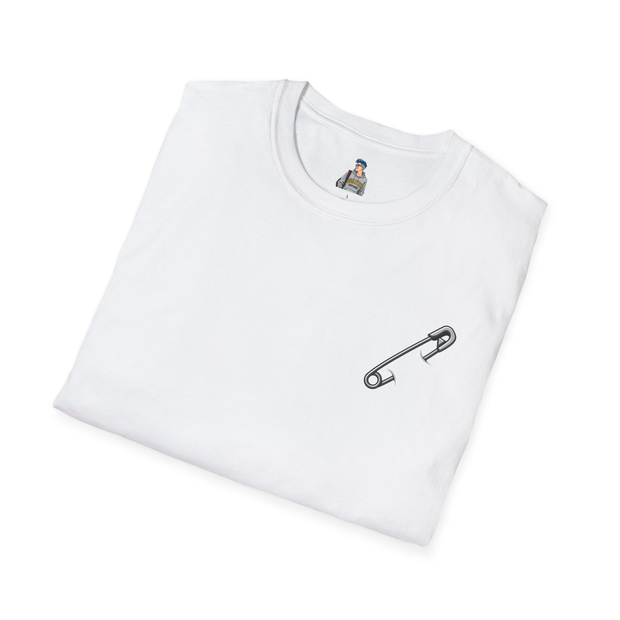 Live and Let Live Safety Pin Unisex Softstyle T-Shirt - Casual LGBTQ+ Pride Tee