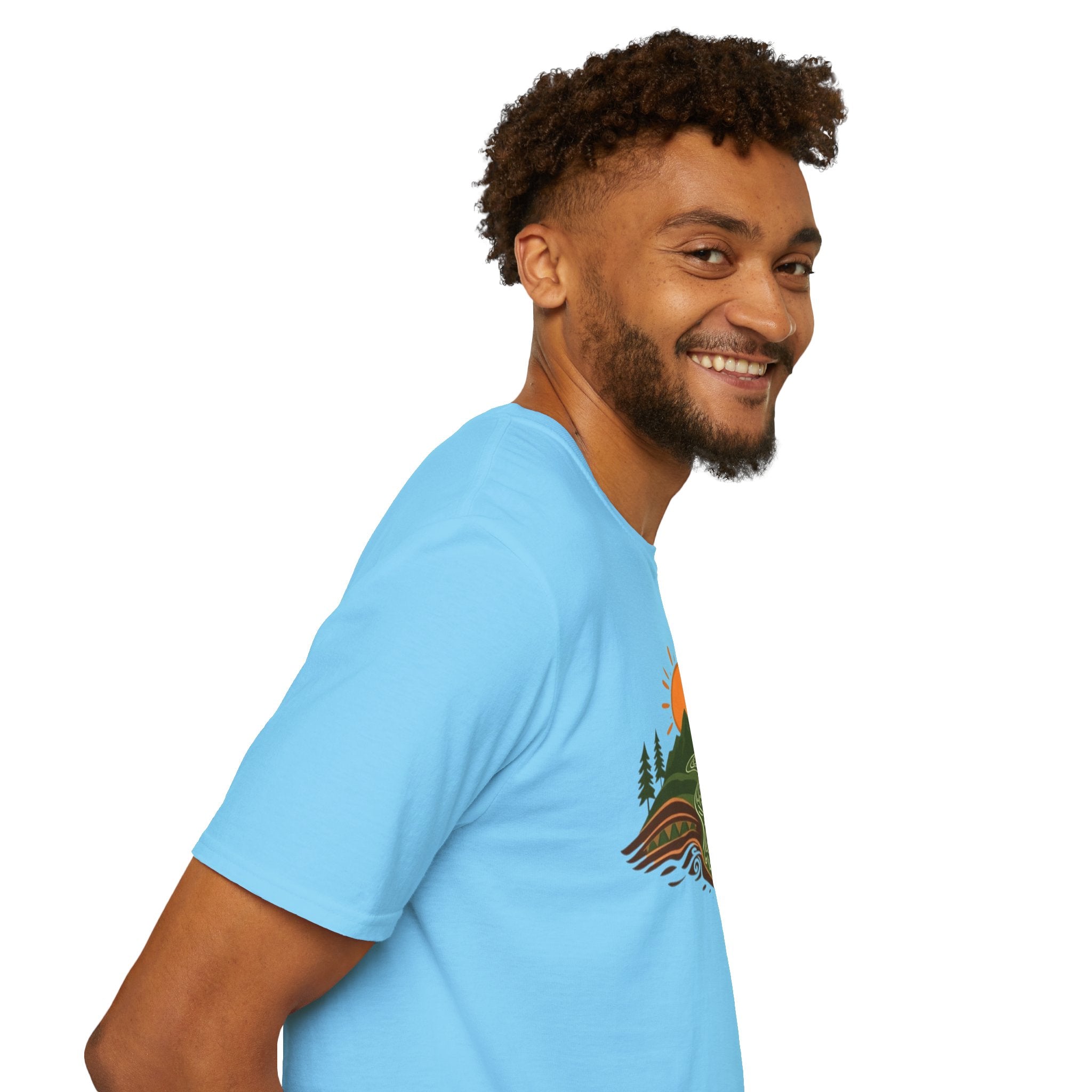 Mountain Scene Unisex Softstyle T-shirt