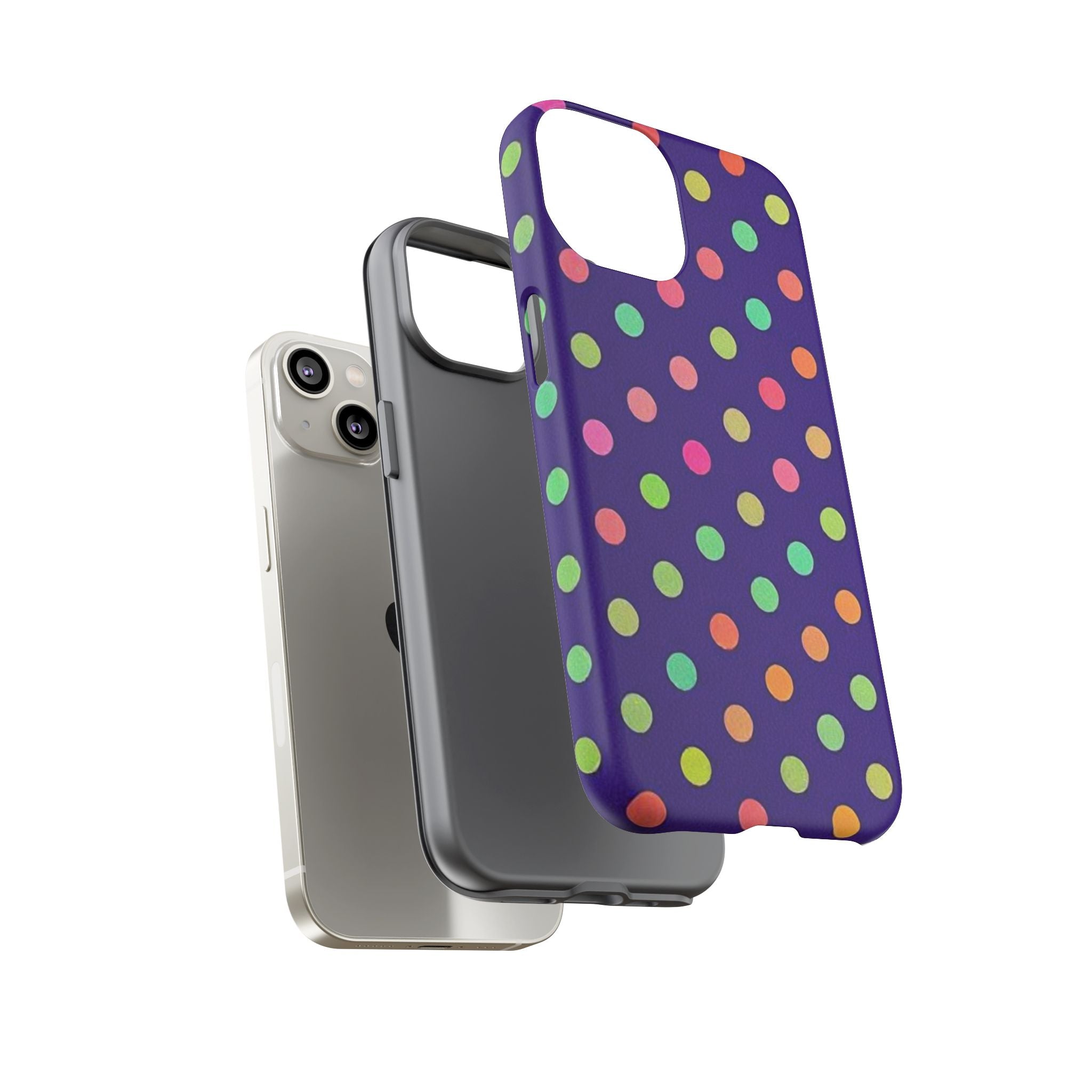 Colorful Polka-Dot Tough Case for iPhone