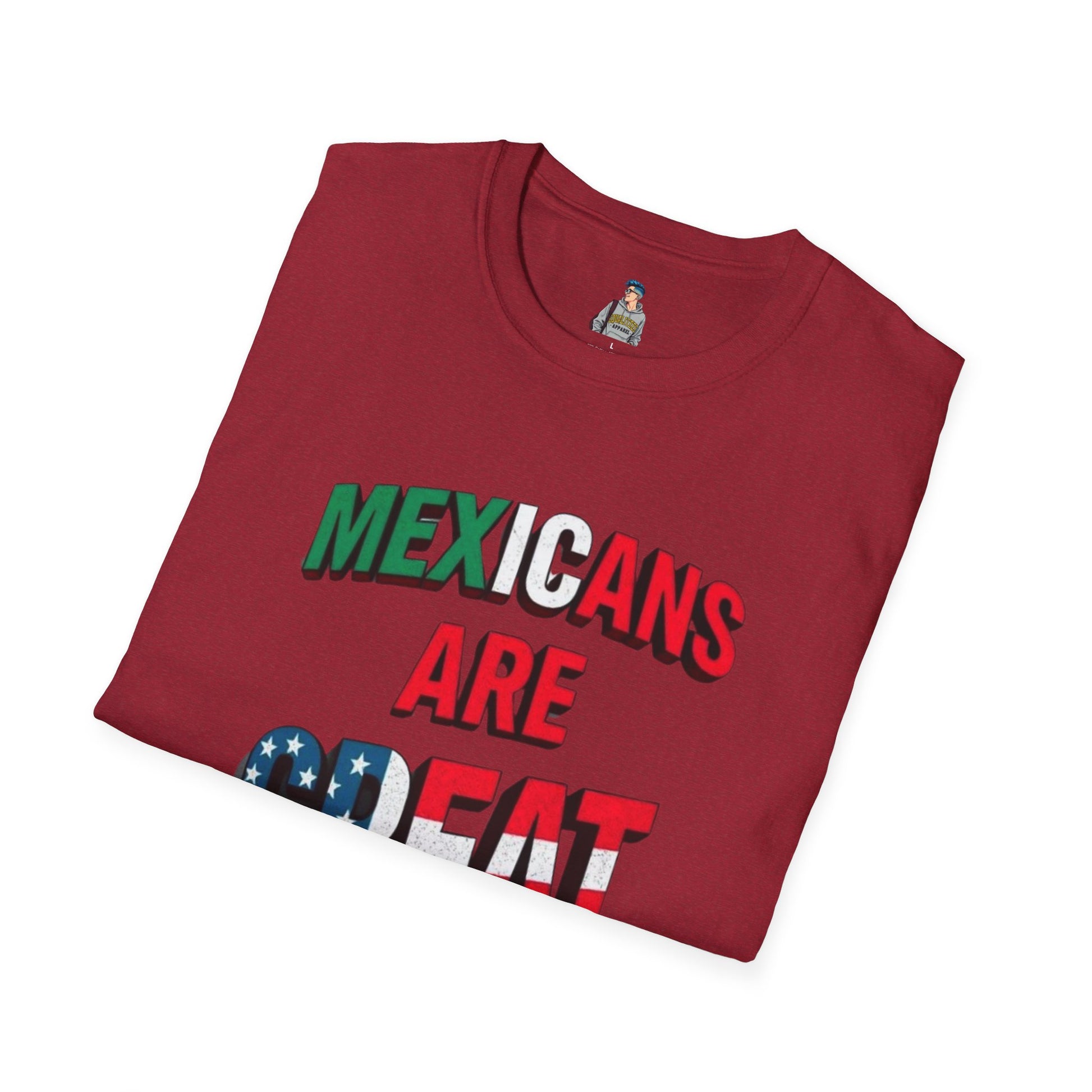 Unisex Softstyle T-Shirt - Mexicans Are Great Americans | Bilingual Pride Tee