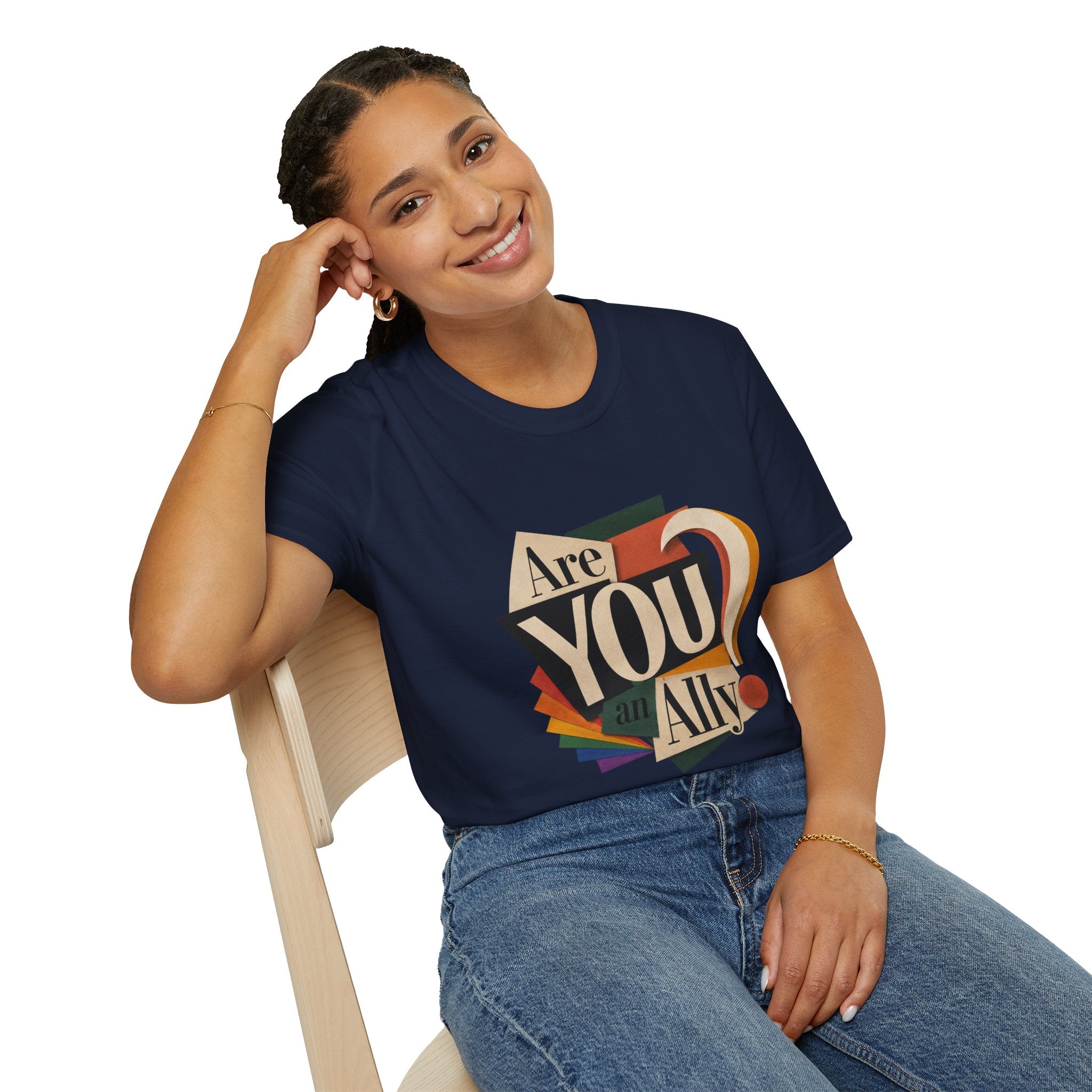 Are You An Ally? T-Shirt — Vintage Pride Ally Tee