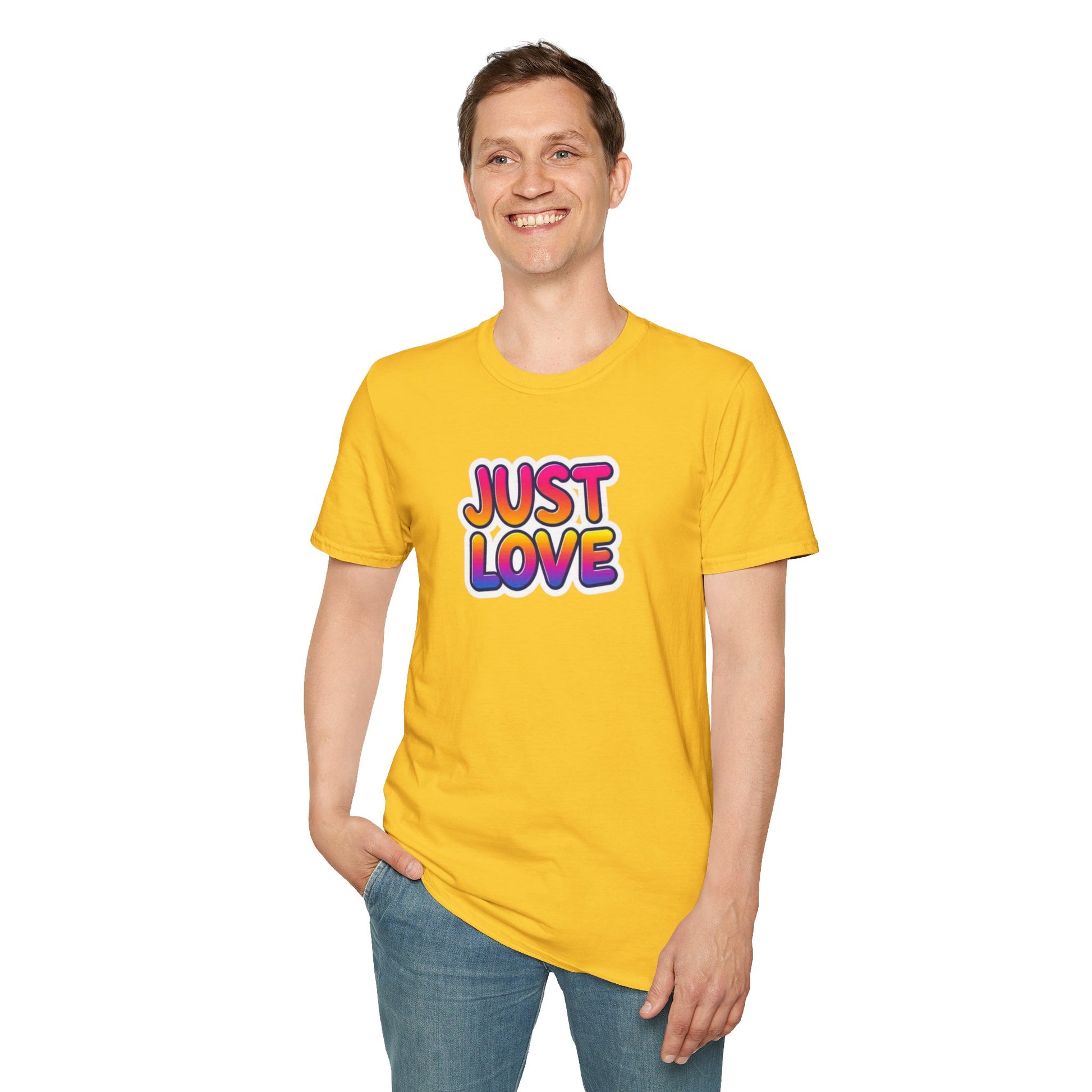 Just Love Unisex Softstyle T-Shirt | Perfect for Pride, Anniversaries, and Everyday Wear