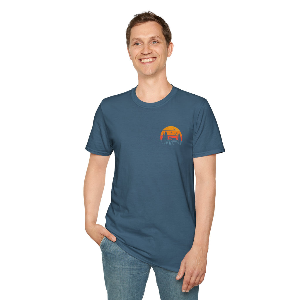 Unisex Softstyle T-Shirt - 'I'd Rather Be Camping' Adventure Tee