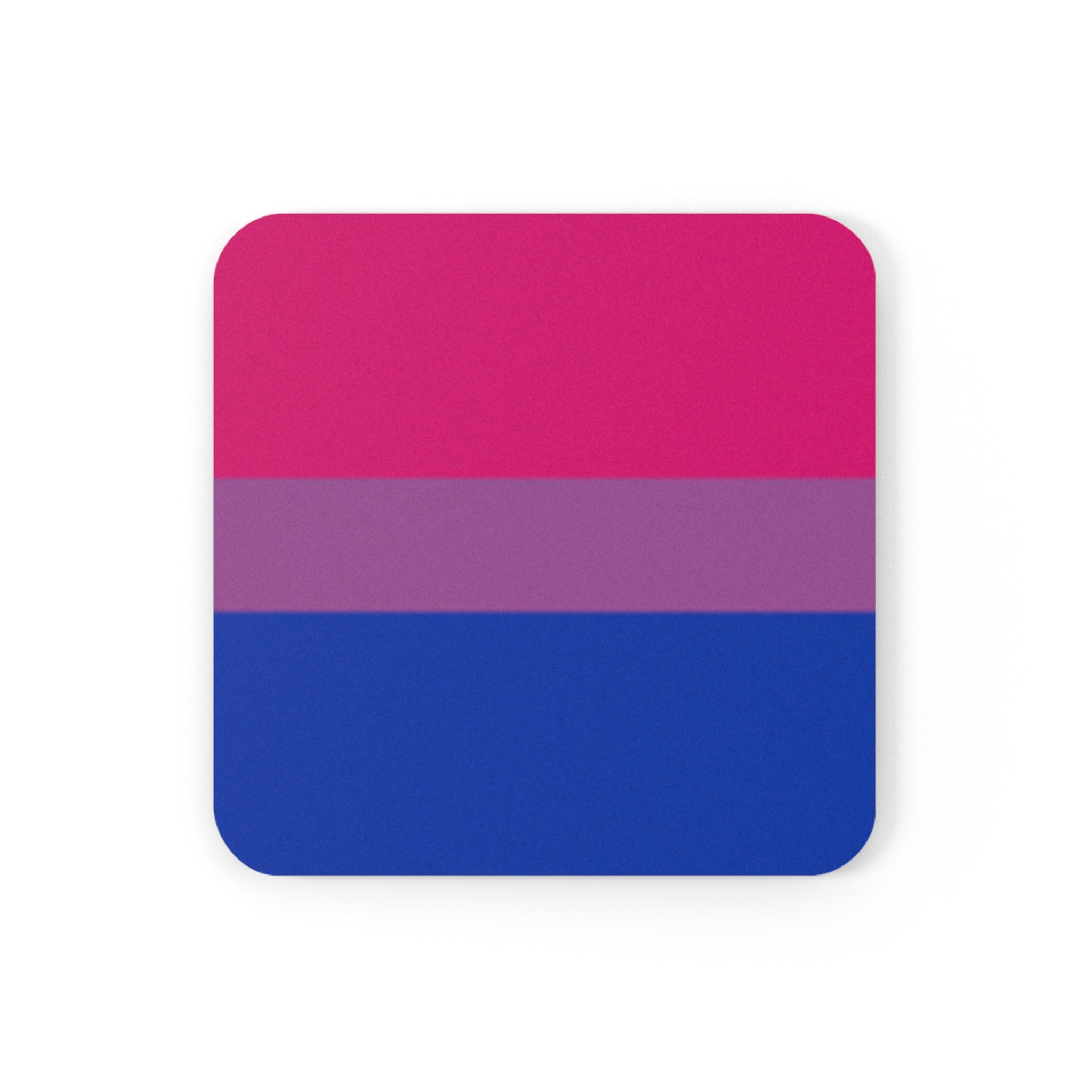 Bisexual Pride Cork Back Coaster - Bi Pride Colors - Perfect for Celebrations and Everyday Use