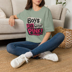 Boys Can Wear Pink T-Shirt — Bold Retro Feminist Graphic Tee