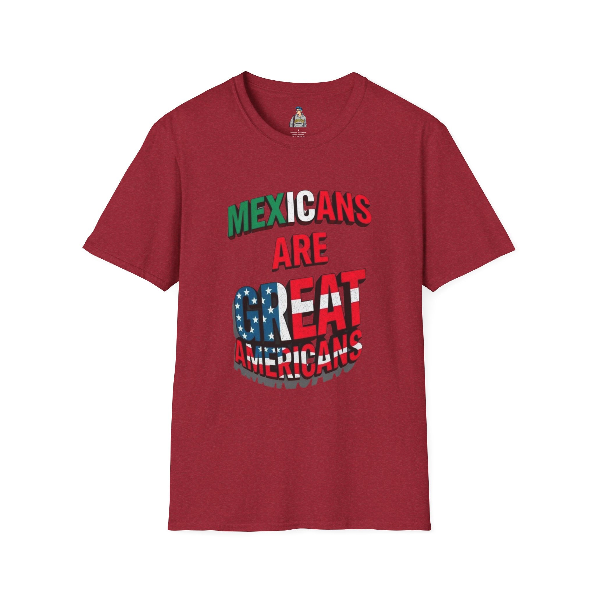 Unisex Softstyle T-Shirt - Mexicans Are Great Americans | Bilingual Pride Tee