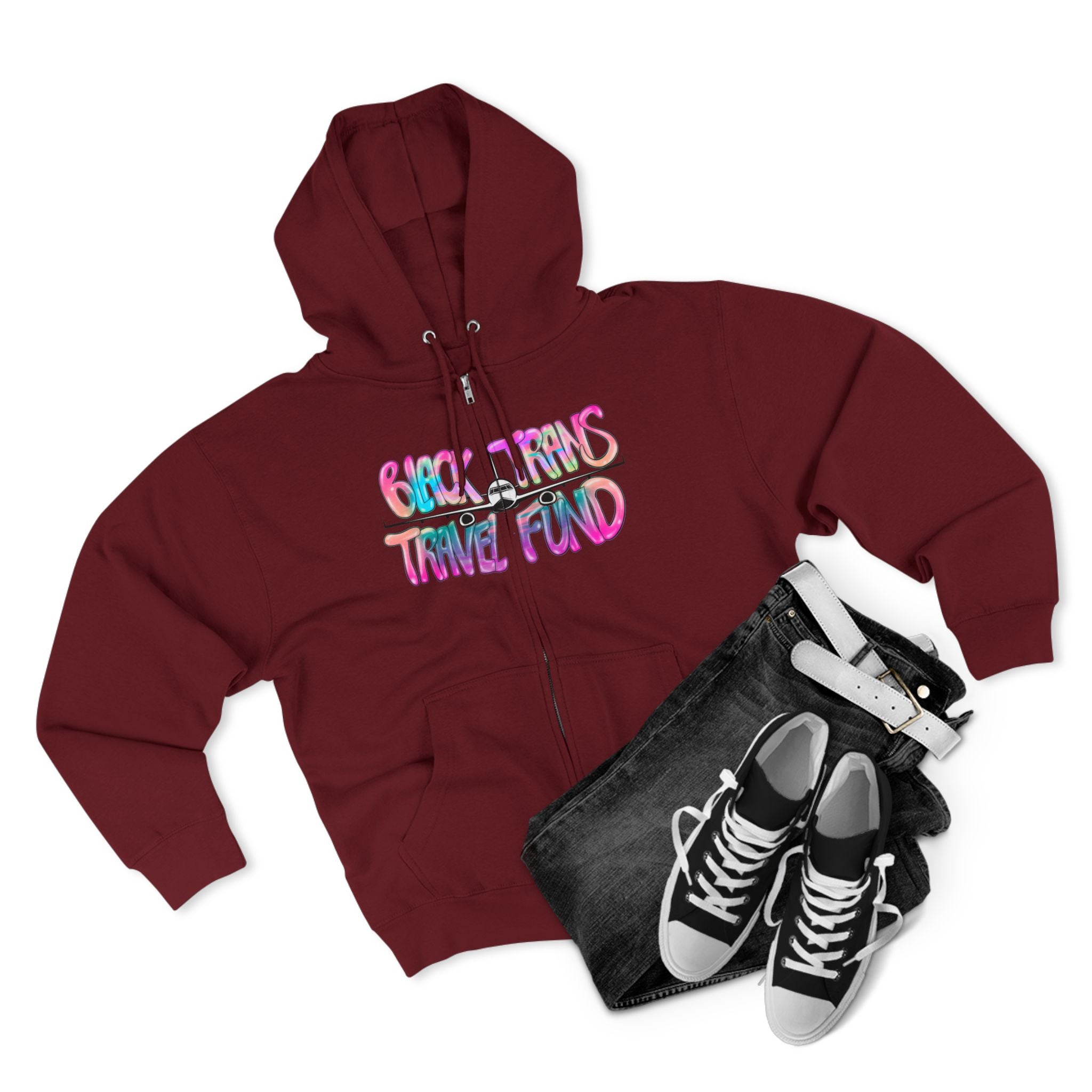 BTTF - Black Trans Travel Fund Unisex Zip-Up Hoodie