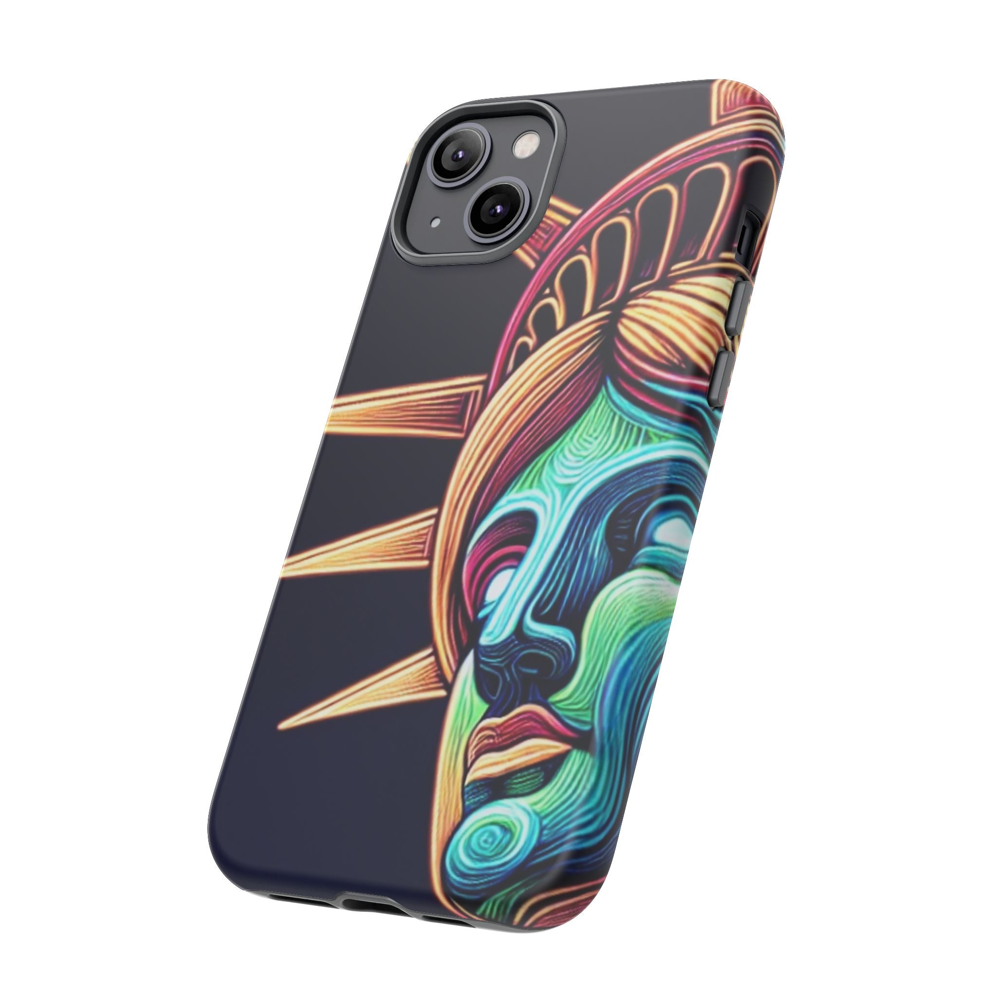 Statue of Liberty Neon Glowing Art Tough Case for Android & iPhone