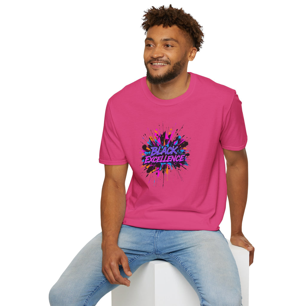 Unisex Softstyle T-Shirt - Black Excellence Graphic Tee