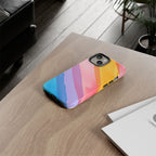 Colorful Diagonal Watercolor Tough Phone Case for iPhone